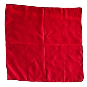 ASHEAR Red Silk Pocket Square | SZ 19"